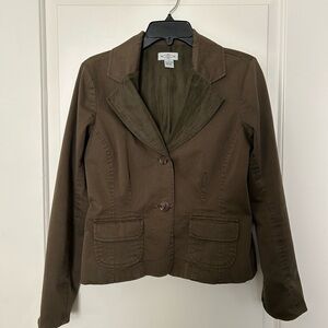 Anthropologie Olive Blazer Jacket
